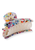 Rainbow Confetti Tortoise Shell Claw Clip