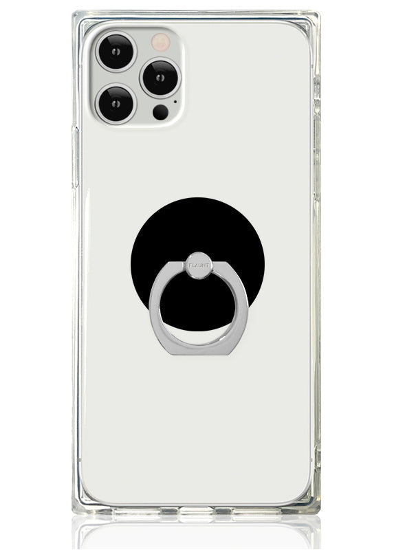 Black Patent Adhesive Phone Ring Stand
