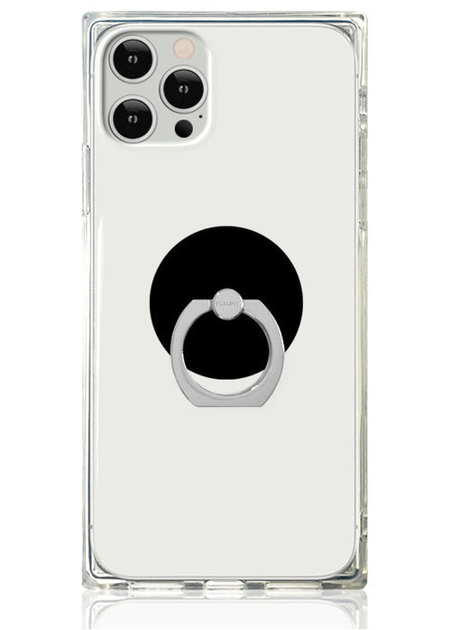 Black Patent Adhesive Phone Ring Stand
