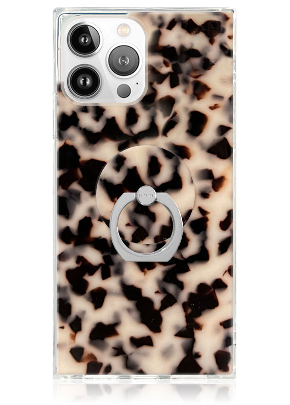 Blonde Tortoise Shell Adhesive Phone Ring Stand