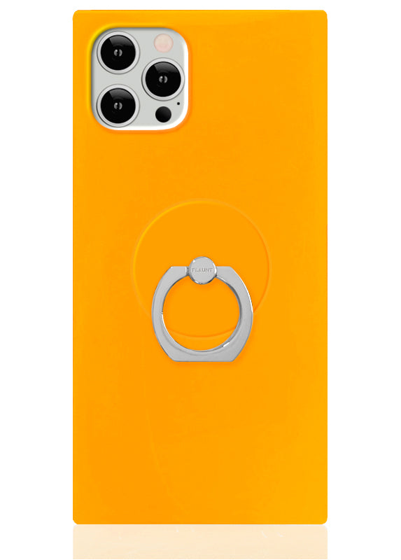 Neon Orange Adhesive Phone Ring Stand