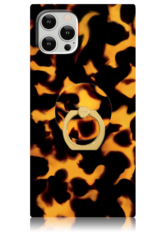 Tortoise Print Adhesive Phone Ring Stand
