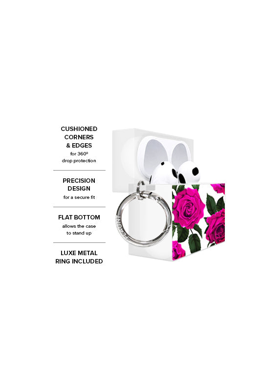 SQUARE® Fuchsia Rose AirPods Case