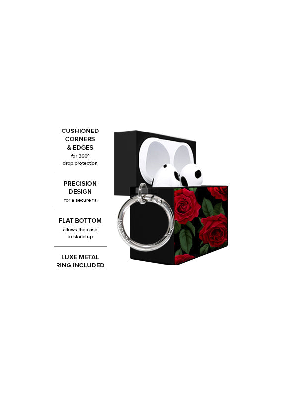 SQUARE® Rose Print AirPods Case