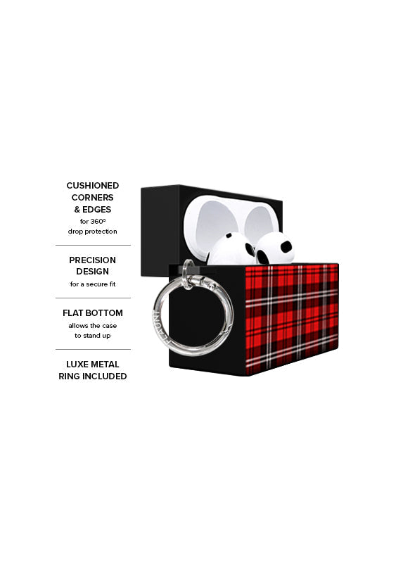 SQUARE® Red Plaid AirPods Case