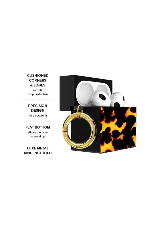 SQUARE® Tortoise Print AirPods Case