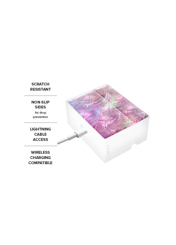 SQUARE® Pink Mother of Pearl AirPods Case
