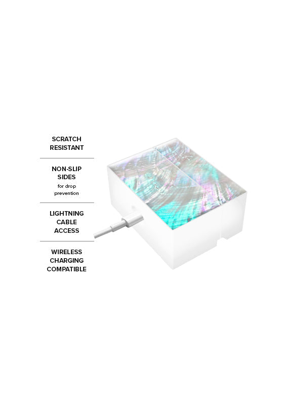 SQUARE® Mother of Pearl AirPods Case