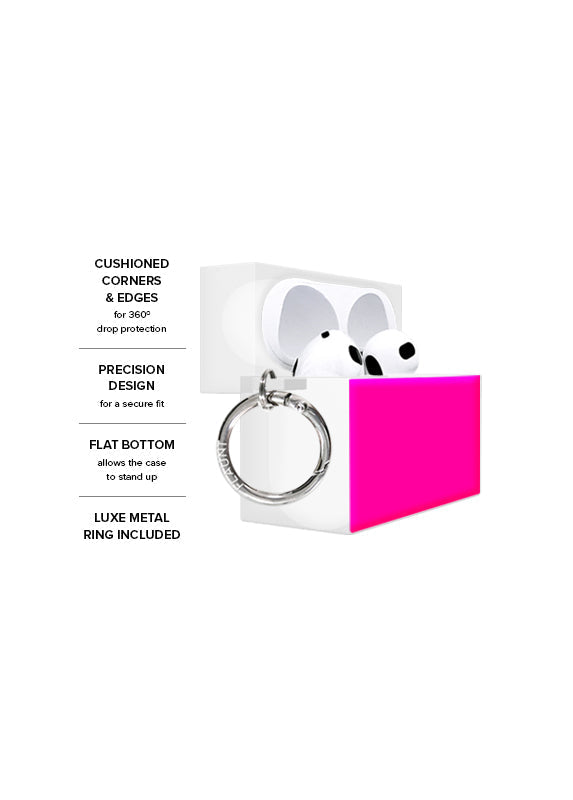 SQUARE® Neon Pink AirPods Case