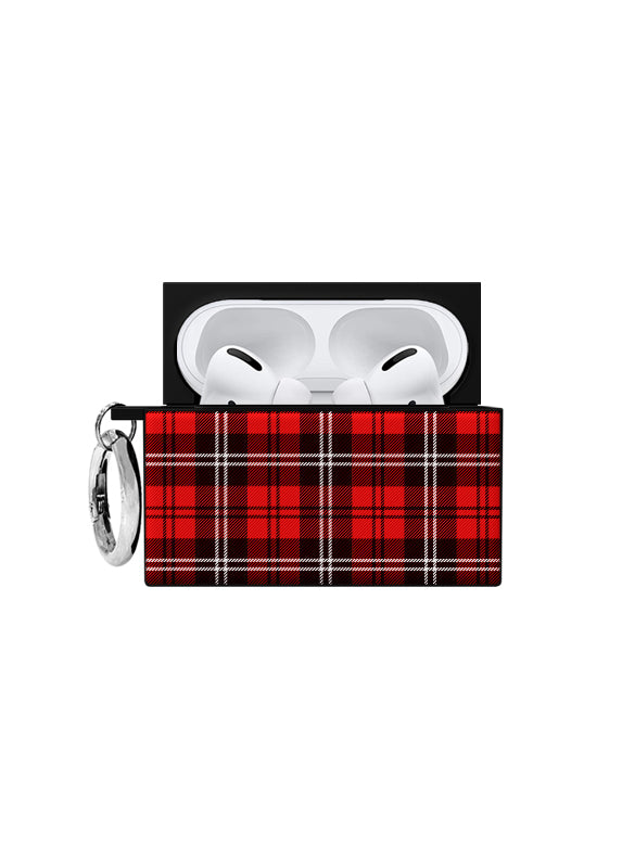SQUARE® Red Plaid AirPods Case