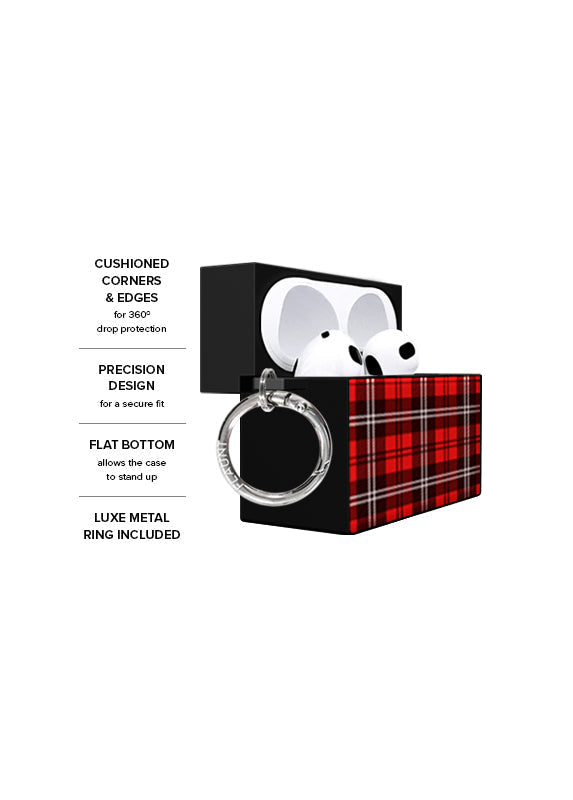 SQUARE® Red Plaid AirPods Case