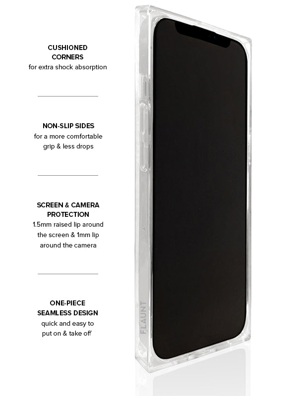 SQUARE® Black & White Tortoise Shell iPhone Case
