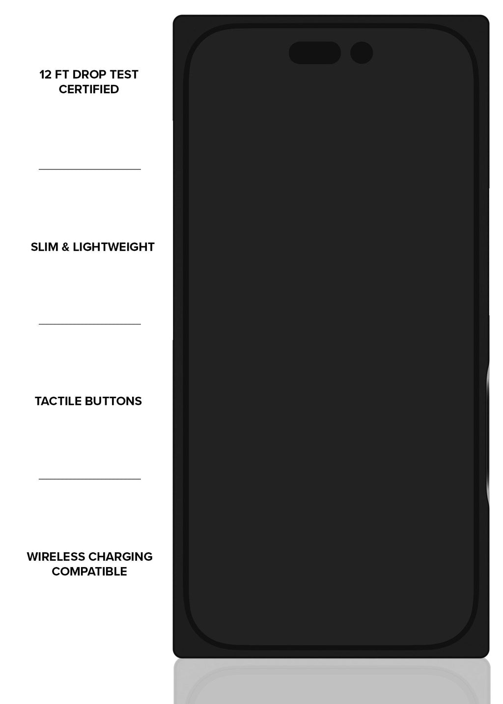 SQUARE® Black Crocodile Faux Leather iPhone Case