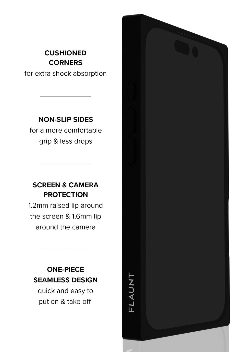 SQUARE® Black Crocodile Faux Leather iPhone Case