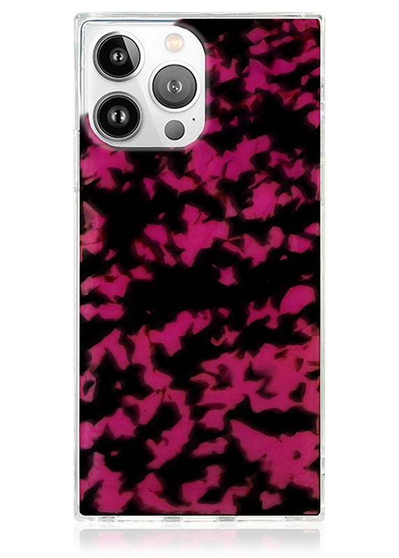 SQUARE® Raspberry Tortoise Shell iPhone Case