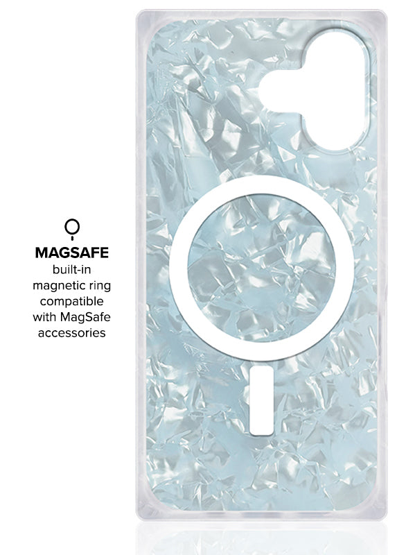 SQUARE® Icy Blue Pearl iPhone Case