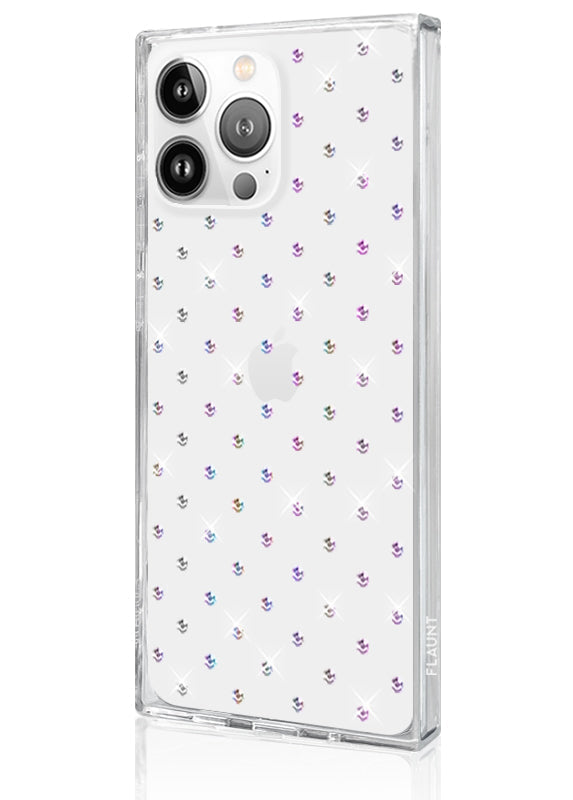 SQUARE® Iridescent Crystal Rhinestone iPhone Case