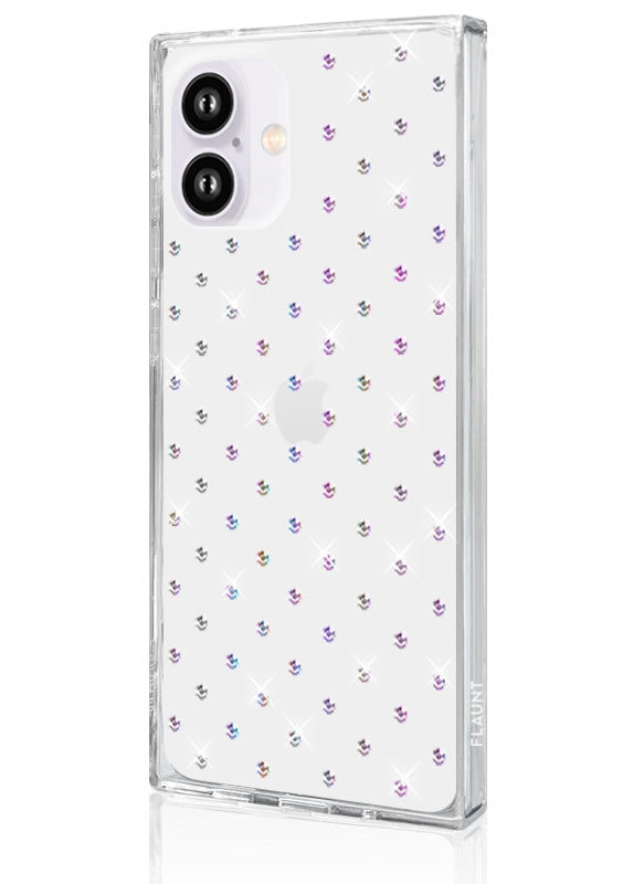 SQUARE® Iridescent Crystal Rhinestone iPhone Case