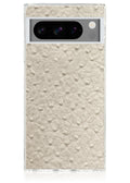 SQUARE® Ivory Ostrich Faux Leather Pixel Case