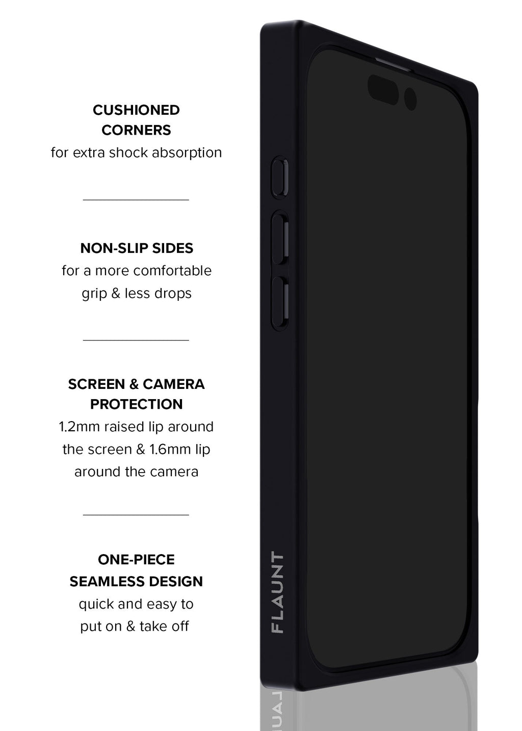 SQUARE® Matte Black iPhone Case