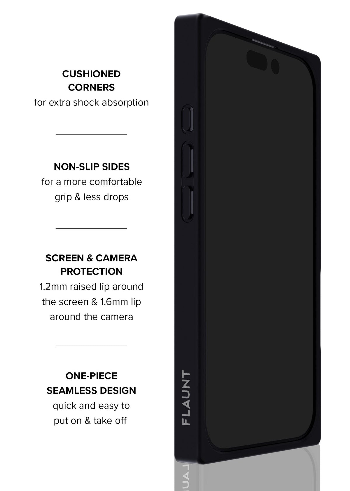 SQUARE® Matte Black iPhone Case