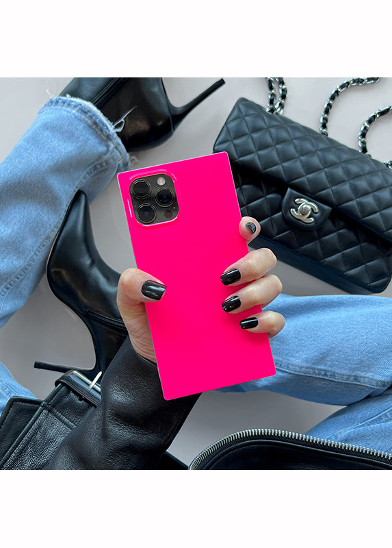 SQUARE® Neon Pink iPhone Case