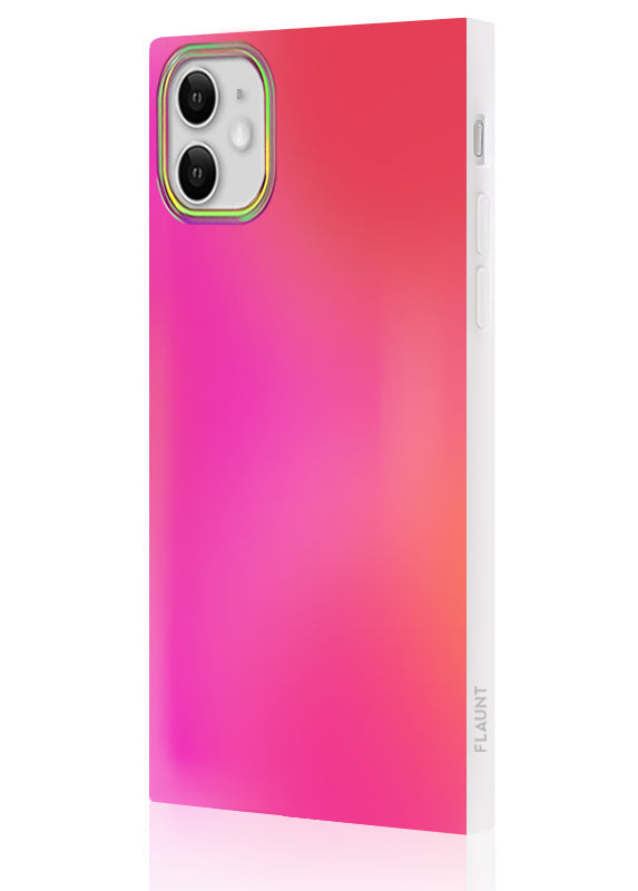 SQUARE® Pink Iridescent Satin iPhone Case