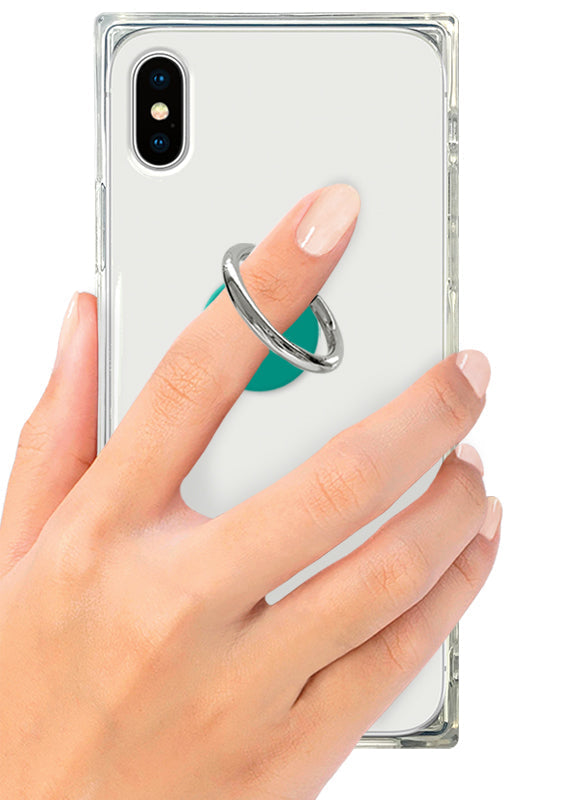 Teal Adhesive Phone Ring Stand