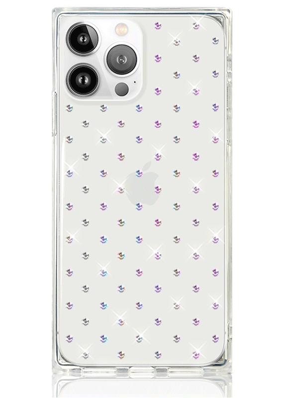 SQUARE® Iridescent Crystal Rhinestone iPhone Case