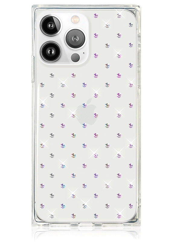 SQUARE® Iridescent Crystal Rhinestone iPhone Case