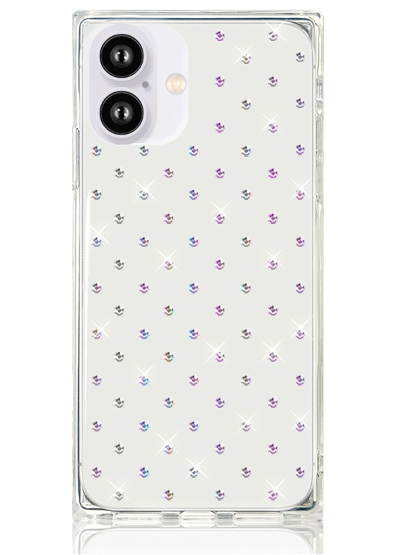 SQUARE® Iridescent Crystal Rhinestone iPhone Case