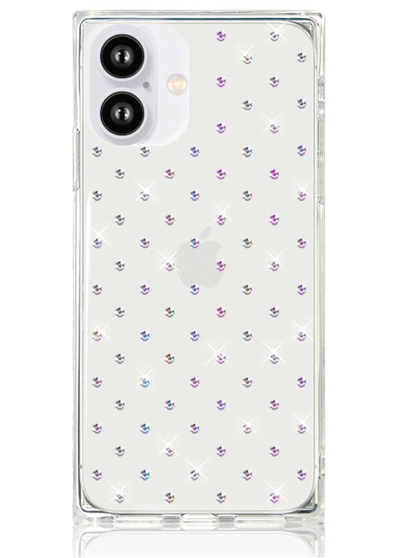 SQUARE® Iridescent Crystal Rhinestone iPhone Case