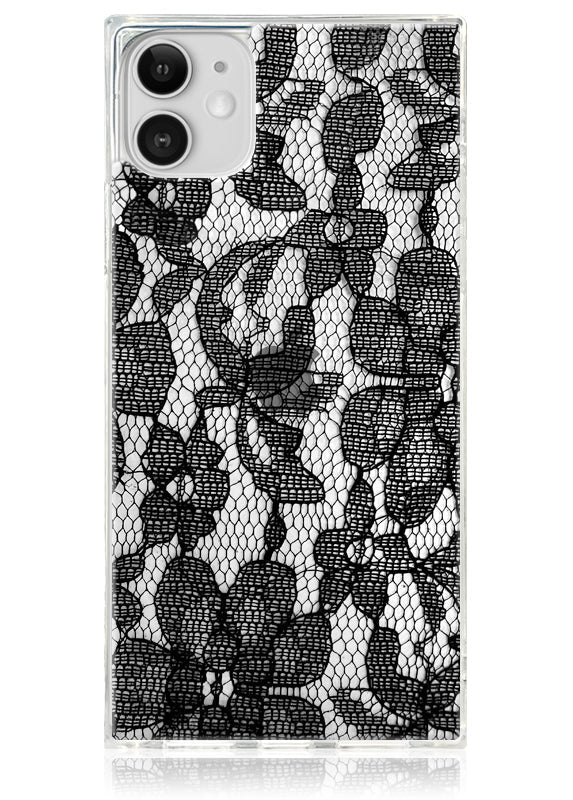 SQUARE® Black Lace iPhone Case
