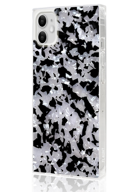 SQUARE® Black & White Tortoise Shell iPhone Case