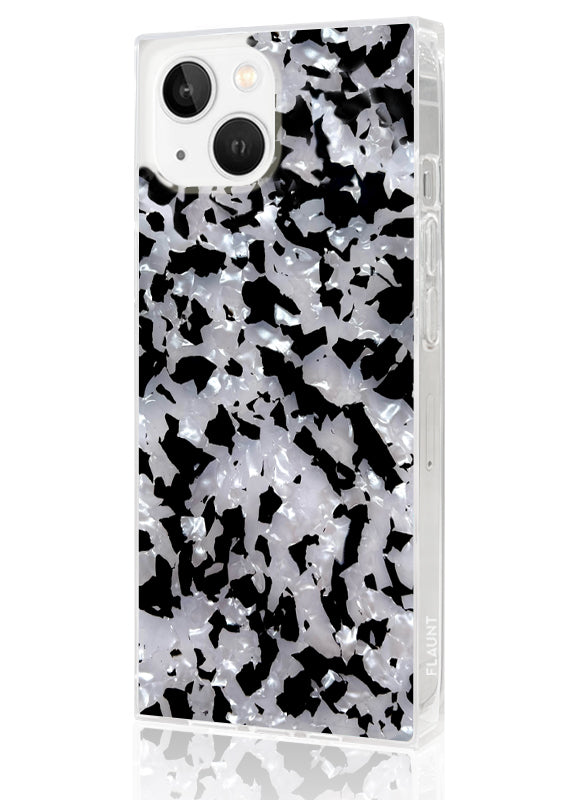 SQUARE® Black & White Tortoise Shell iPhone Case