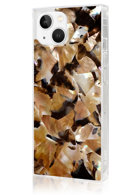 SQUARE® Brown Abalone Shell iPhone Case