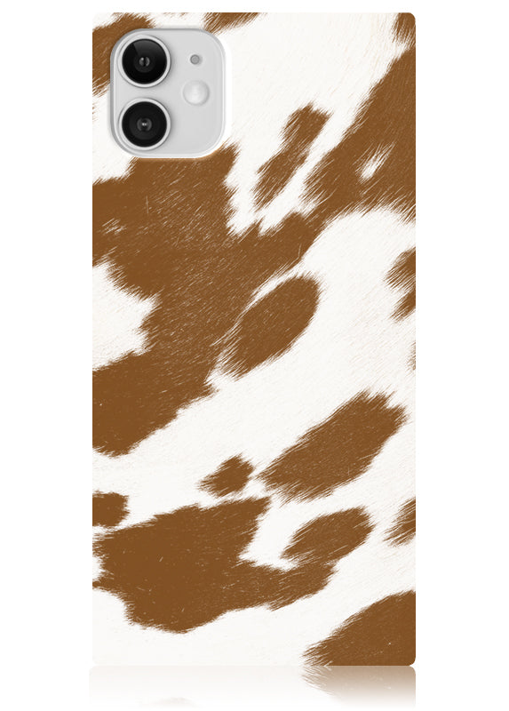 SQUARE® Tan Cow iPhone Case