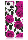 SQUARE® Fuchsia Rose Print iPhone Case