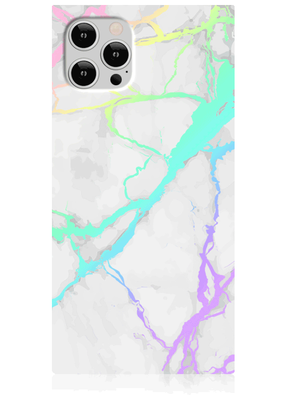 SQUARE® Holographic Marble iPhone Case