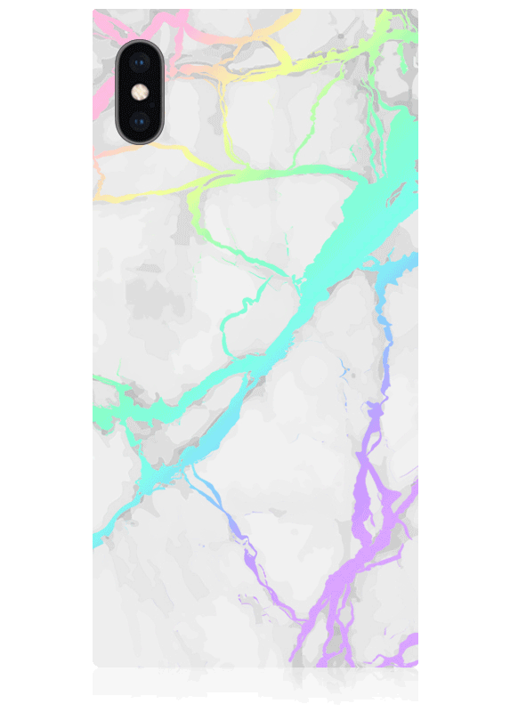 SQUARE® Holographic Marble iPhone Case