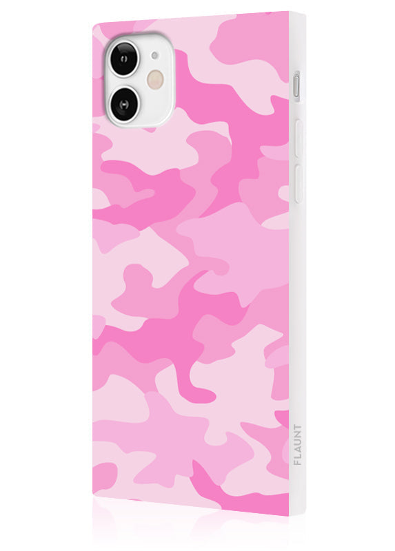 SQUARE® Matte Pink Camo iPhone Case