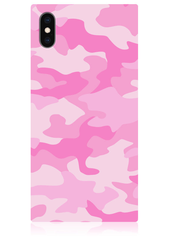 SQUARE® Matte Pink Camo iPhone Case