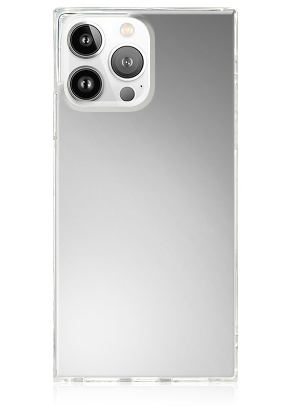 SQUARE® Metallic Silver Mirror iPhone Case