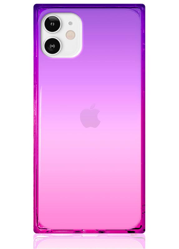 SQUARE® Pink Purple Clear Ombre iPhone Case