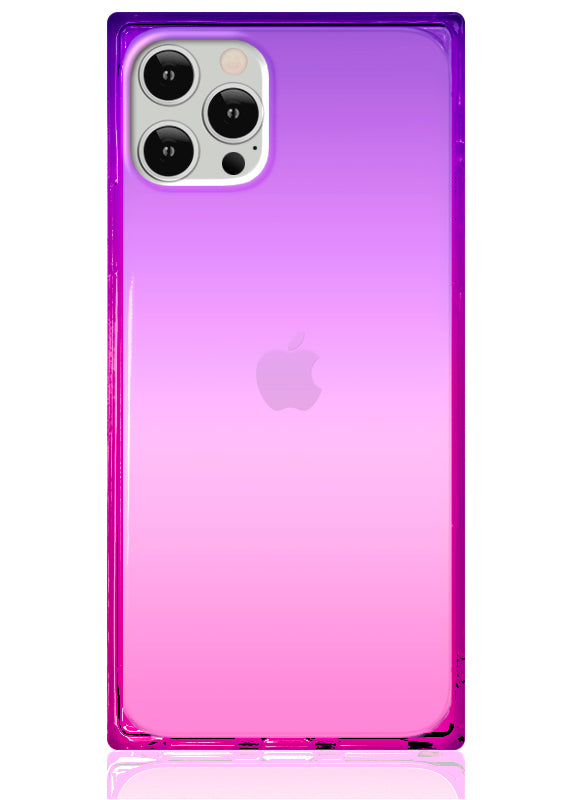SQUARE® Pink Purple Clear Ombre iPhone Case