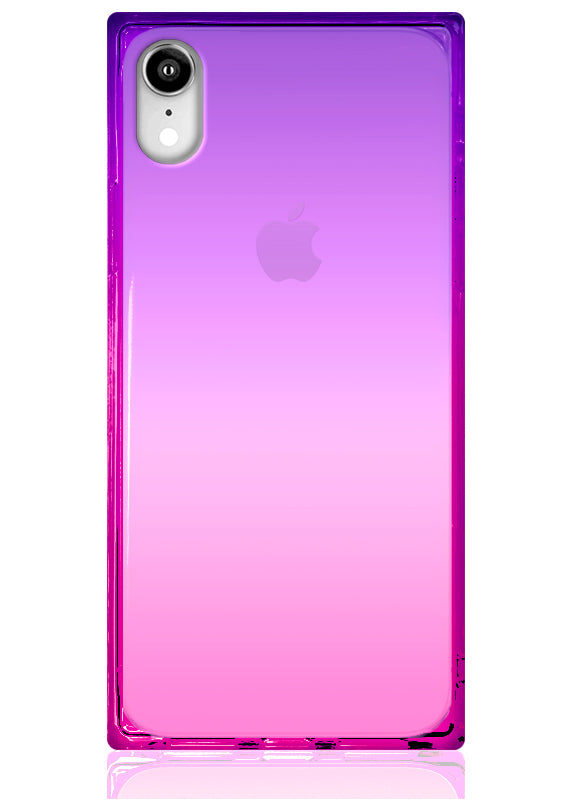SQUARE® Pink Purple Clear Ombre iPhone Case