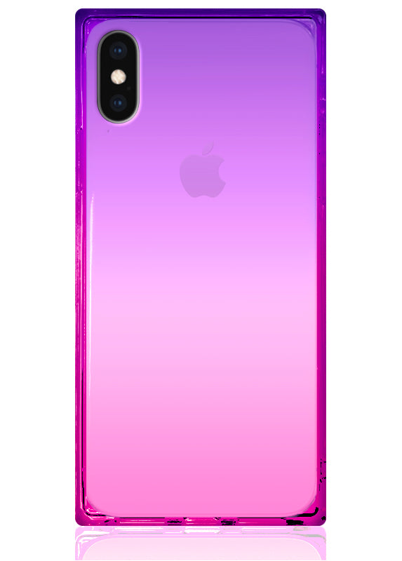 SQUARE® Pink Purple Clear Ombre iPhone Case