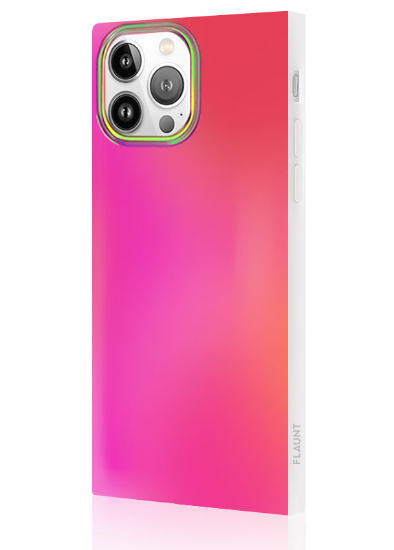 SQUARE® Pink Iridescent Satin iPhone Case