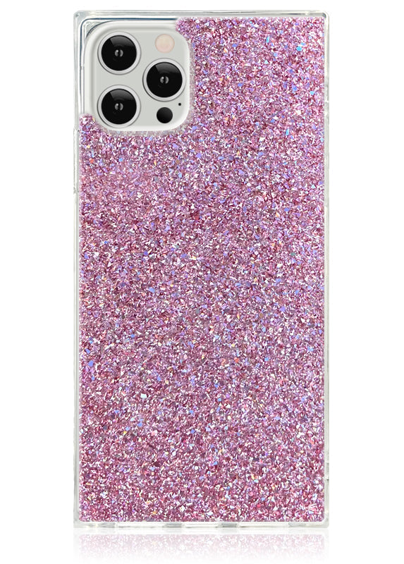 SQUARE® Pink Glitter iPhone Case
