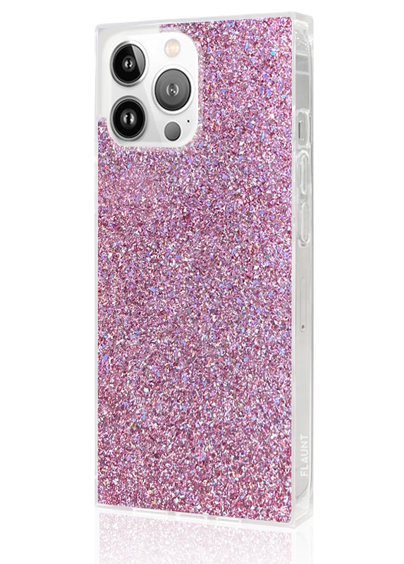 SQUARE® Pink Glitter iPhone Case